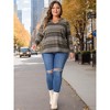 Agnes Orinda Women's Plus Size Long Sleeve Notch V-Neck Casual Fall Winter Blouses - 3 of 4