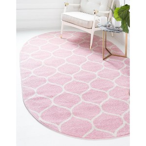 Unique Loom Trellis Frieze Rounded Trellis Indoor Woven Area Rug - 1 of 4