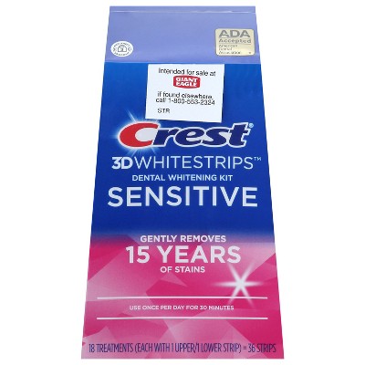 Crest 3D Whitestrips Sensitive Dental Whitening Kit 36 ea