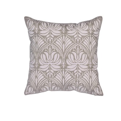 18"x18" Alpine Embroidered Square Throw Pillow Green/Cream - Sure Fit