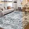 Area Rug, Rugs for Living Room, Non Slip Stain Resistant Kitchen Rug, Vintage Distressed Accent Rug - 3 of 4