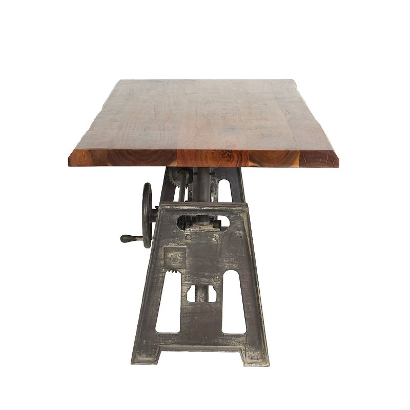 Industrial Wood and Metal Dining Table Brown - Olivia &#38; May, 6 of 8