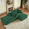 Dolonm 78.8" Double Sofa, Compressed Boneless Sofa Made of Corduroy, Requires No Installation,for Living Rooms Bedrooms - 3 of 4