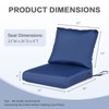 Aoodor Outdoor Chair Cushions Set, Outdoor Deep Seat Cushions with Handle & Adjustable Straps - 3 of 4