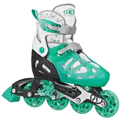 Roller Derby Tracer Adjustable Kids' Inline Skate - Green (M)
