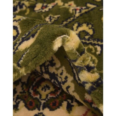 Olive and Ivory Rectangular Synthetic 4' x 6' Area Rug