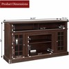 QingMoon TV Stand, Entertainment Center with 2 Glass Doors and Adjustable Shelves, Modern Farmhouse Wood Media Console Table for Living Room, Bedroom - 4 of 4