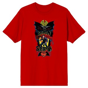 Batman V Superman Dawn of Justice Man Characters Red Men's T-Shirt - 1 of 1