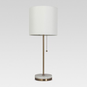 Hayes Marble Base Stick Lamp Brass Includes Energy Efficient Light Bulb - Project 62 , Size: Lamp with Energy Efficient Light Bulb