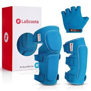 LaScoota LaScoota Kids Knee Pads & Elbow Pads Set, Protective Gloves, Elbow & Knee Pads, Blue - 1 of 4