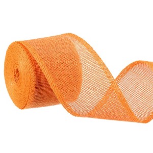 Unique Bargains DIY Crafts Home Decor Wreath Natural Burlap Wired Ribbons - 1 of 4