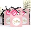 Big Dot of Happiness Chic 18th Birthday - Pink, Black and Gold - Party Favor Boxes - Set of 12 - 3 of 4