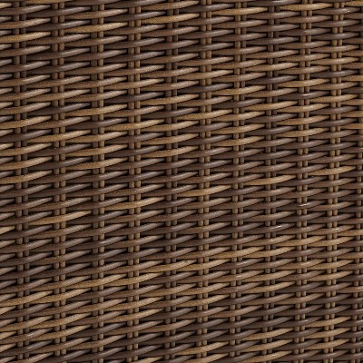 Bradenton Brown Wicker and Glass Outdoor Side Table