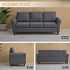 Linen Sofa Modern Couch Comfy Loveseat for Living Room, Office, Bedroom - 4 of 4