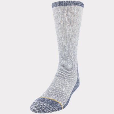 Signature Gold by GOLDTOE Men's Striped Heavy Boots Socks 2pk - Granite/Black 6-12.5