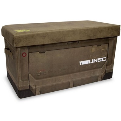 Ukonic HALO Ammo Crate Collapsible Storage Bin Chest Organizer w/ Lid | 24 x 12 Inches