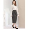 INSPIRE CHIC Women's Plaid High Waist Zipper Back Split Bodycon Midi Skirt - 2 of 4