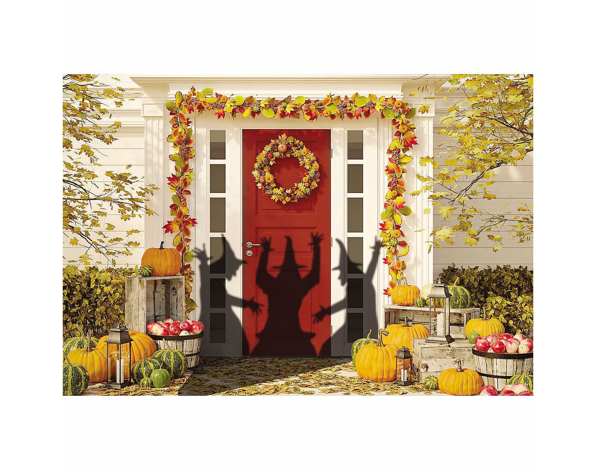 Fun World Spotlight Witch Silhouette with Timer Halloween Decoration - Black