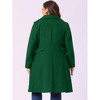 Agnes Orinda Women's Plus Size Winter Single Breasted Outfits Utility Belted Fashion Overcoats - 4 of 4