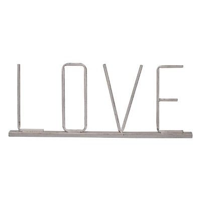 White Metal "Love"  Decorative Tabletop Accent - Foreside Home & Garden