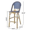 ?Vynxaria Set of 2 French-Inspired Outdoor PE Rattan Barstools - 4 of 4