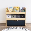 Humble Crew Kids' 3-in-1 Storage Organizer Natural Wood: MDF Frame, 3 Bin Shelves, 32" H x 34" W x 11" D, Ages 2+ - 4 of 4