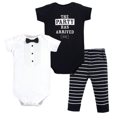 Little Treasure Baby Boy Cotton Bodysuit And Pant Set, Party Tux, 9-12 ...