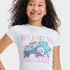 Girls' Jeep Wrangler Graphic T-Shirt - Off-White - 2 of 4