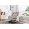 Mid-Century Modern Rocking Chair - Accent Chair for Living Room, Nursery, High Back Ergonomic Design - 2 of 4