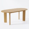 Wooakway 30"H Oval Wood Dining Table Kitchen Table Conference Table with 4 Legs - 2 of 4