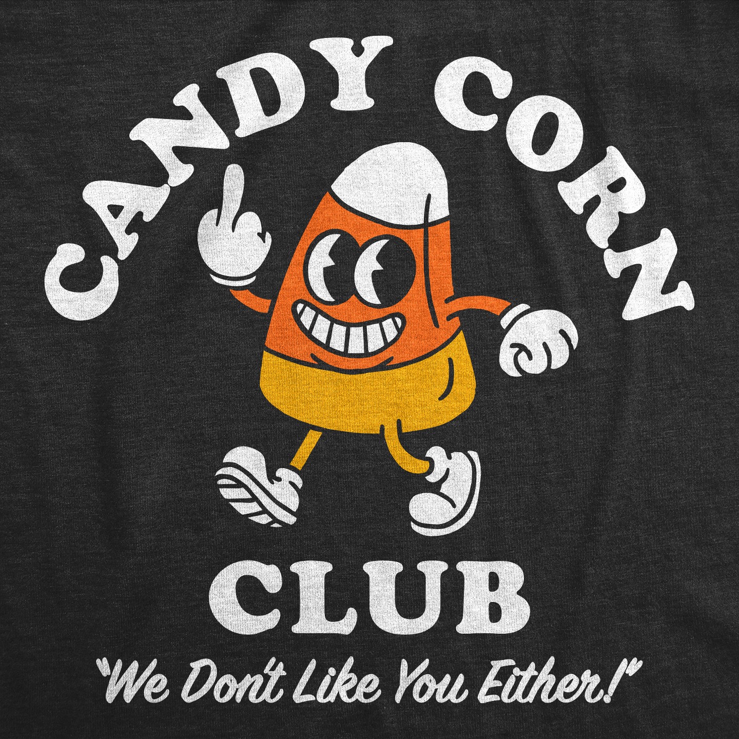 Мужская футболка Crazy Dog T-Shirts, Inc. Funny T Shirts Candy Corn Club Halloween Candy Tee For Men, цвет: Чёрный — фото 2