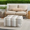 Sorra Home Subrella Bean Fabric Outdoor Patio Pouf - 2 of 4