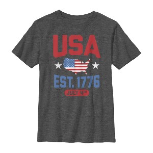 Boy's Lost Gods Fourth of July  USA Est. 1776 T-Shirt - 1 of 4