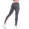 Women's High-Waist Reflective Piping Fitness Leggings  - White Mark - 3 of 4