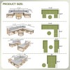 7 Pieces Outdoor Patio Furniture, All-Weather Rattan Sectional Sofa Set with Thick Cushions and Pillows - 3 of 4