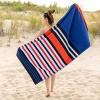 Premium Cotton Ultra-Soft and Durable Beach Towel by Blue Nile Mills - 2 of 4