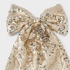 Sequin Hair Bow with 2026 Charm - Gold - 3 of 3