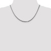 Black Bow Jewelry 3.25mm, Sterling Silver Antiqued Solid Spiga Chain Necklace - 2 of 4