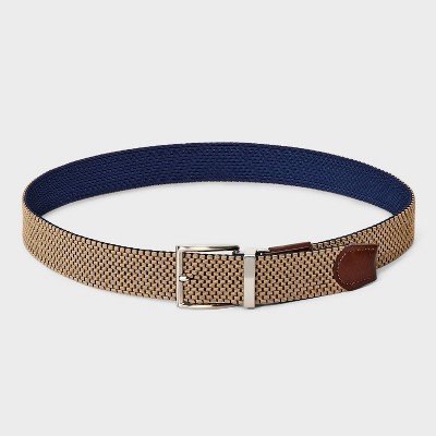 Men's Two-in-One Reversible Fabric Web Belt - Goodfellow & Co' Navy Blue - image 3