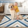 Geometric Area Rug for Living Room Washable Rug Bedroom Carpet Modern Low Pile Rugs for Dorm Nursery Kids Room Home Decor - 4 of 4