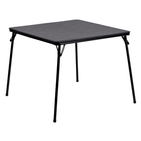 Oliver Black Foldable Card Table, Card Table Topper
