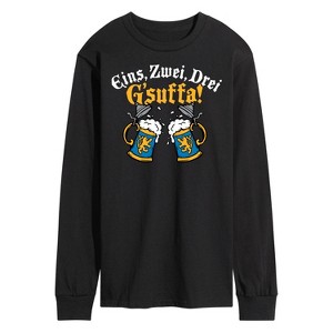 Men's - Instant Message - Eins Zwei Drei Gsuffa Oktoberfest Long Sleeve Graphic T-Shirt - 1 of 4