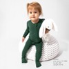 Bellabu Bear Baby Pine Green Bamboo Convertible Footie - 2 of 4