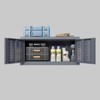 Yukimo 12"H Metal Wall-Mounted Garage Cabinet - Floating Tool Storage with Removable Shelves (Gray) - 4 of 4