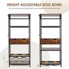 Lirago Black Vintage Cat Feeding Station 23.6x13.8x63"-3 Adjustable Bowls and Storage Shelves - 4 of 4