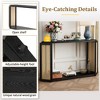 LIVAREEmlen Narrow Console Table with Unique Irregular Top Design,Entryway Table with Open Shelf,for Living Room Hallway and Entrance - 3 of 4