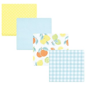 Luvable Friends Hudson Baby Flannel Receiving Blankets 4pk - 1 of 2