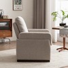 YOUNIKE 27.6” W Armchair Velvet Upholstered Single Sofa Makeup Vanity Chair Modern Living Room Accent Chair with Solid Wood Base - 4 of 4