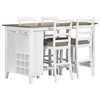 NicBex Dining Room Table Set for 4 Morden Dining Room Table with Storage Compartment, 4 Chairs for Kitchen - 4 of 4