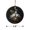 Bruce Lee Golden Dragon Porcelain Holiday Christmas Tree Ornament  2.8" (7.1 cm) - 3 of 4